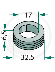 GRANIT Dištančný krúžok elastický, Ø 32,5 x 6,5 x Ø 17 mm